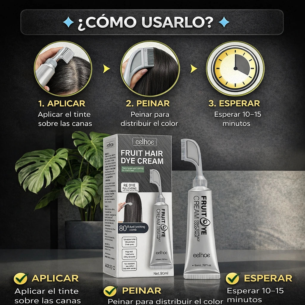 Fruit Dye Cream -Peine cubre canas