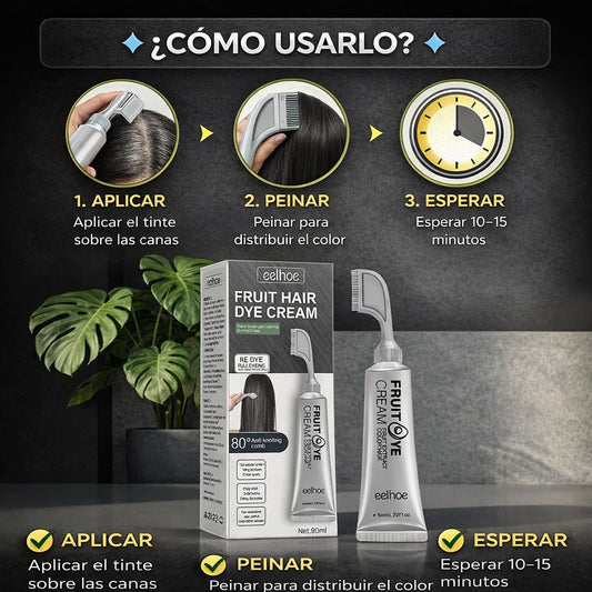 Fruit Dye Cream -Peine cubre canas