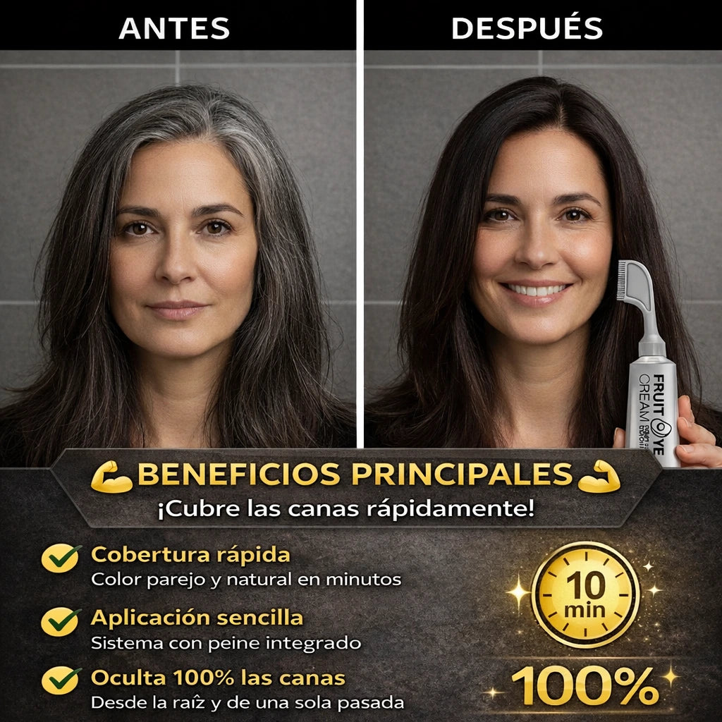 Fruit Dye Cream -Peine cubre canas