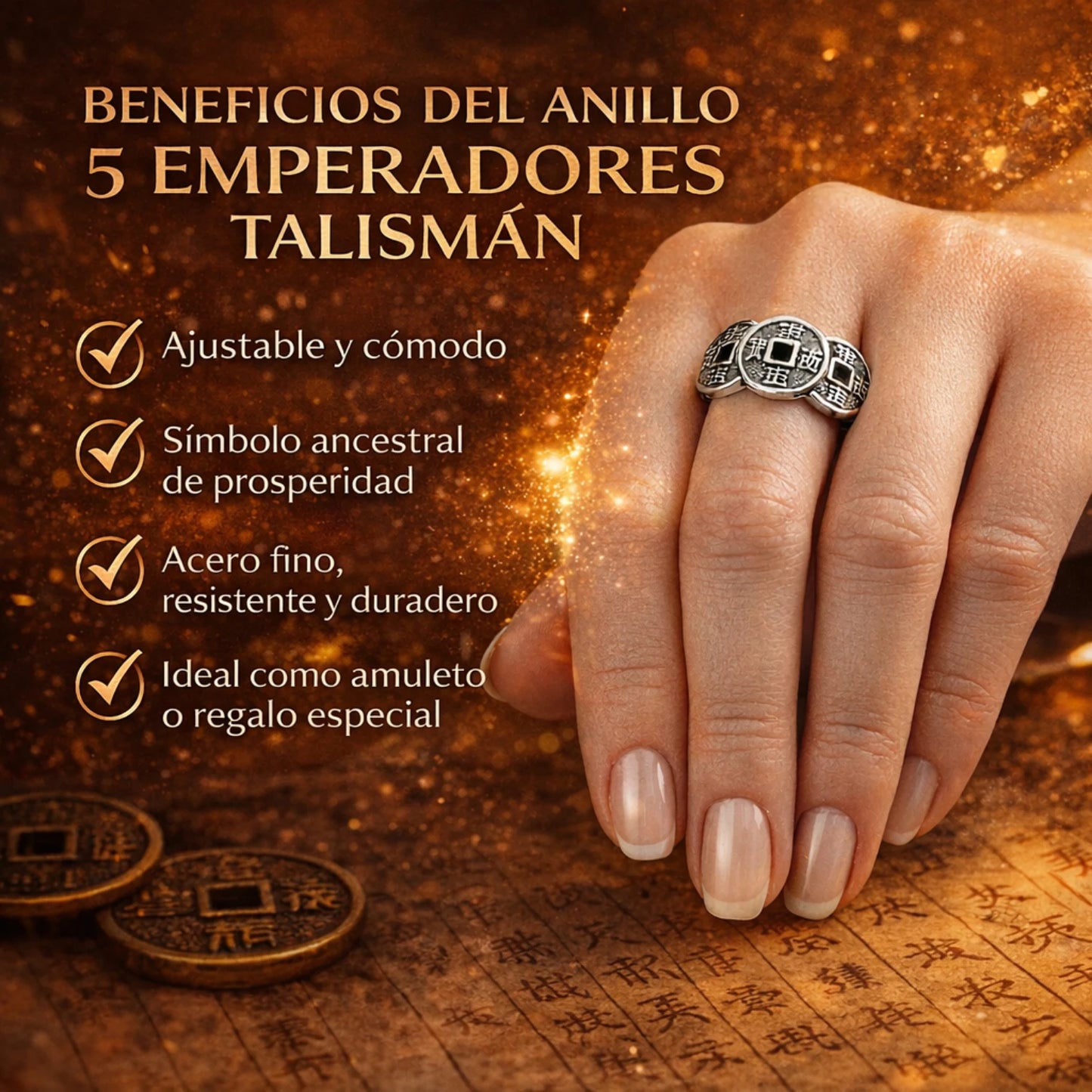 Anillo Talisman™: Protección, equilibrio y abundancia.